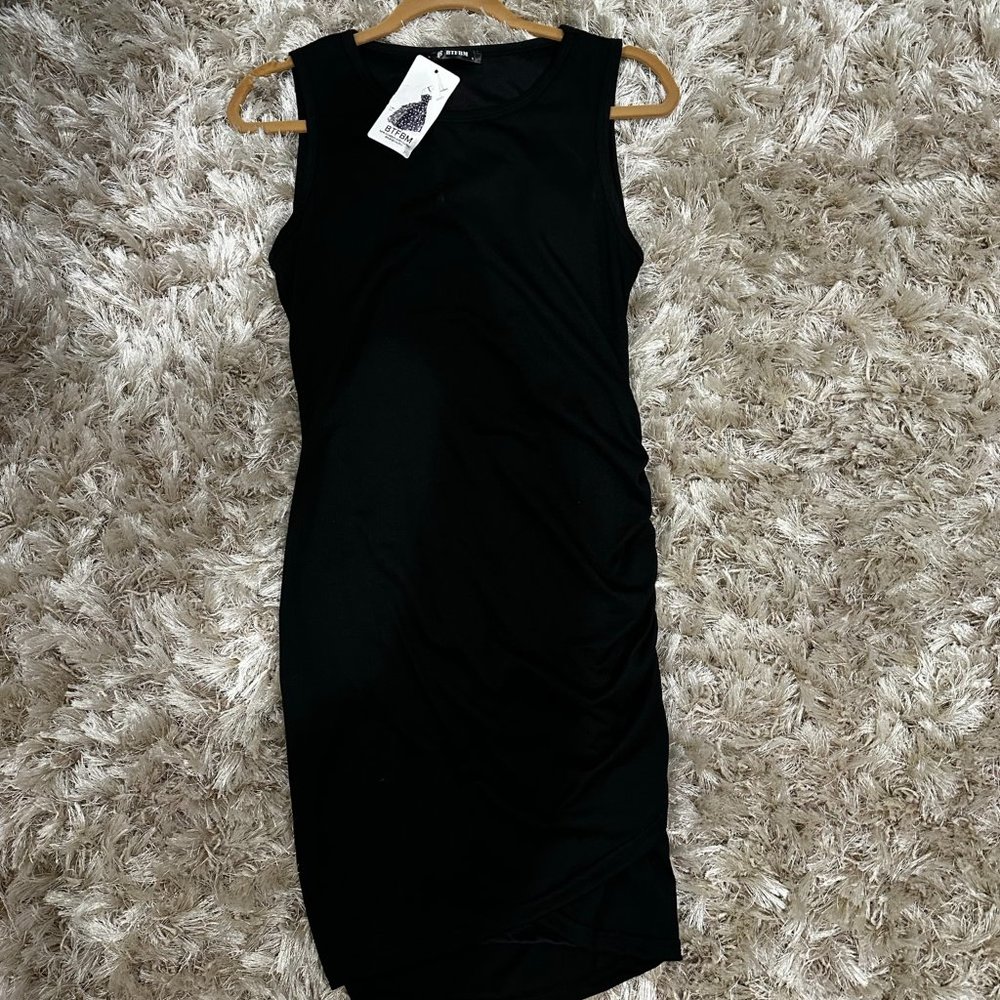 BTFBM Deep Red Viscose Dress - Size S